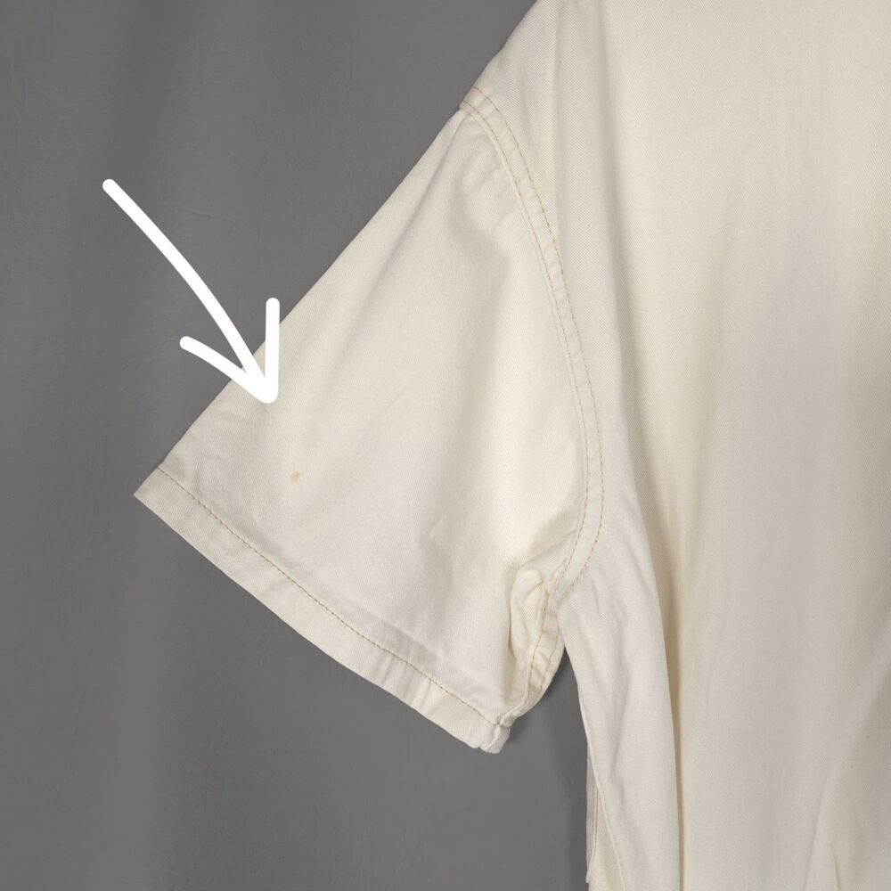 PISTOLA Women's Jumpsuit SMALL Ivory Short Sleeve Button Front P1950SOL-ATW - Picture 16 of 16